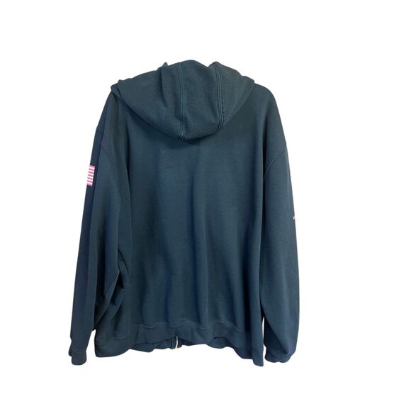 Carhartt Hoodie Full Zip Sweatshirt Loose Fit  Jacket Sz XXL Black - Picture 2 of 7